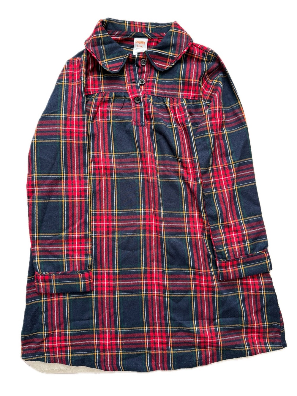 Gymboree Tartan Plaid Holiday Nightgown size 5/6 EUC